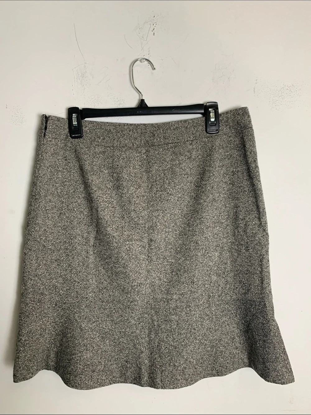 LOFT Gray Tweed A-Line Skirt
